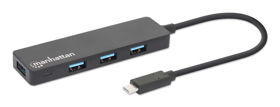 Manhattan 164924 interface hub USB 3.2 Gen 1 (3.1 Gen 1) Type-C 5000 Mbit/s Sort #1