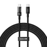 Baseus Gem USB C til USB C hurtigopladningskabel 2 m 100 W Sort #1
