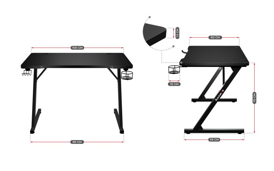 Gaming-bord Huzaro Hero 1.8 Black #7
