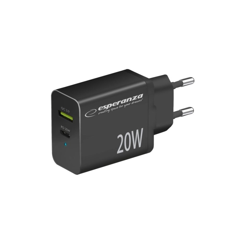 Esperanza EZC105K netoplader 20W sort #1