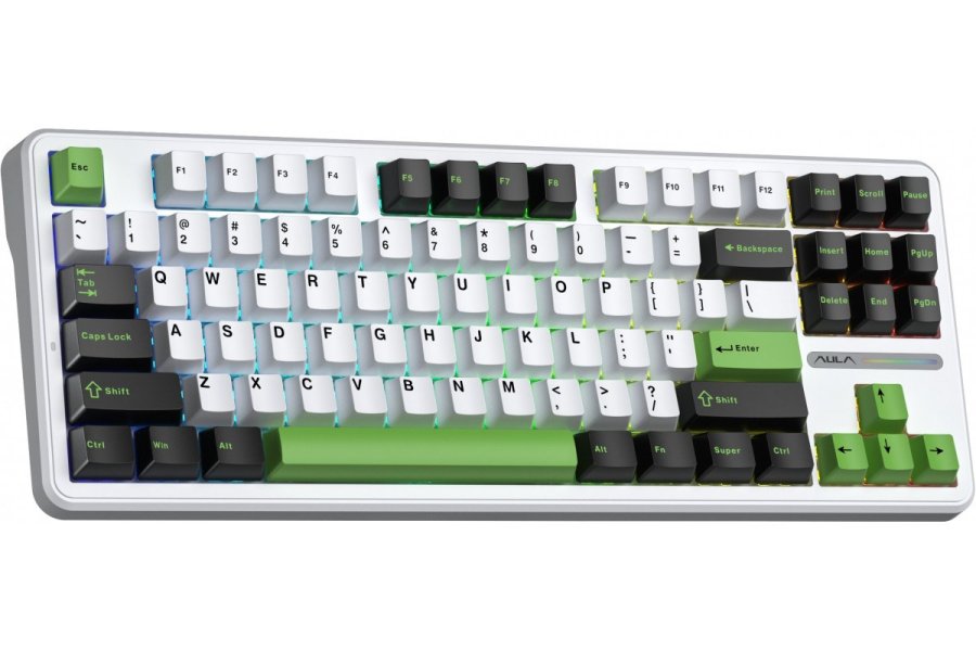 AULA Gasket F87 Thunder Black GrayWoodV3 RGB Tastatur #2