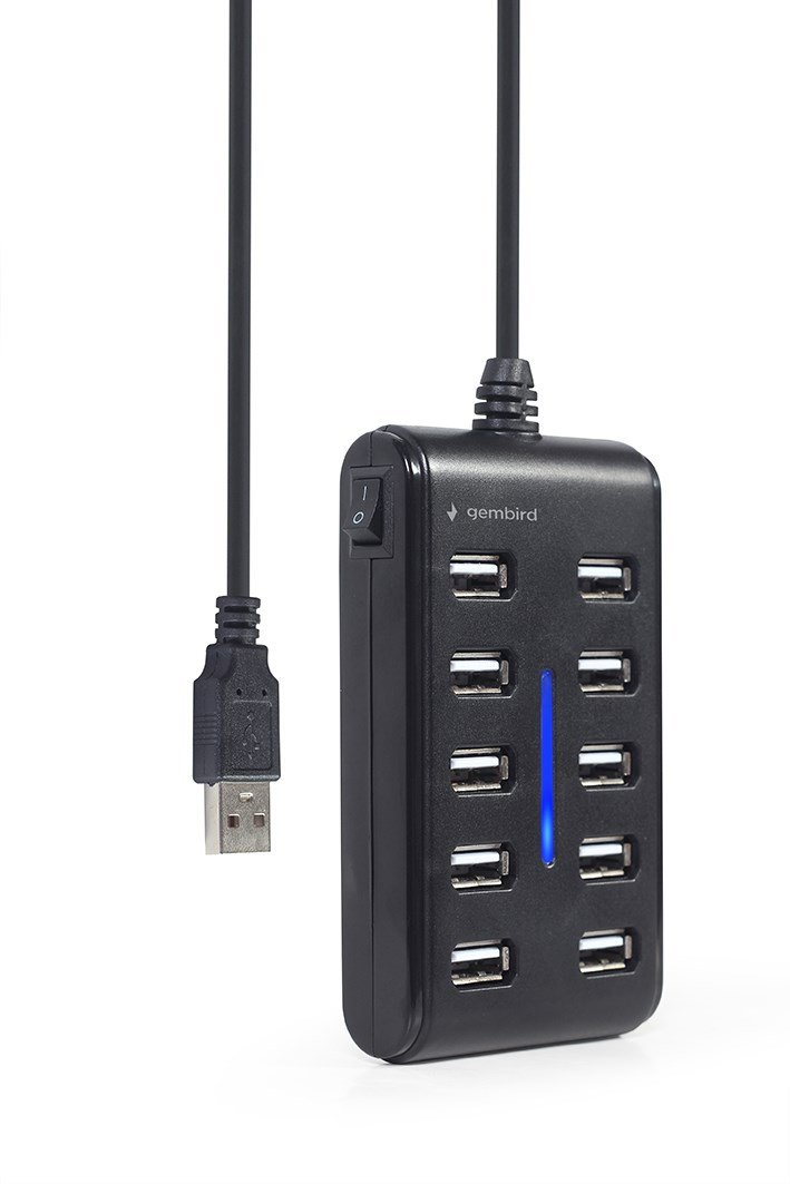 Gembird UHB-U2P10P-01 10-ports USB 2.0 hub, sort #3
