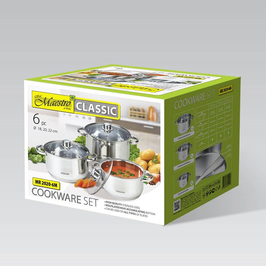 MAESTRO MR-2020-6M 6-delt kogegrejsst, rustfrit stl #10