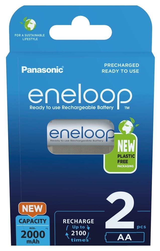 Genopladelige batterier PANASONIC ENELOOP AA 2000 mAh 2 szt (BK-3MCDE/2CP) #1