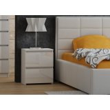 Topeshop M2 BIEL POYSK FRONT sengelampe & sengebord 2 skuffe(r) Hvid #2
