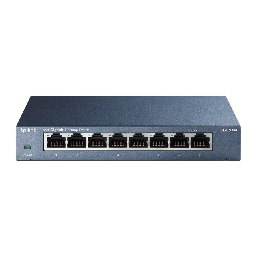 TP-Link TL-SG108 Ikke administreret Gigabit Ethernet (10/100/1000) Sort #1