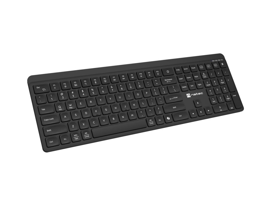 Natec Tang US tr�dl�st tastatur BT + 2.4 GHz lydsvagt slim sort #2