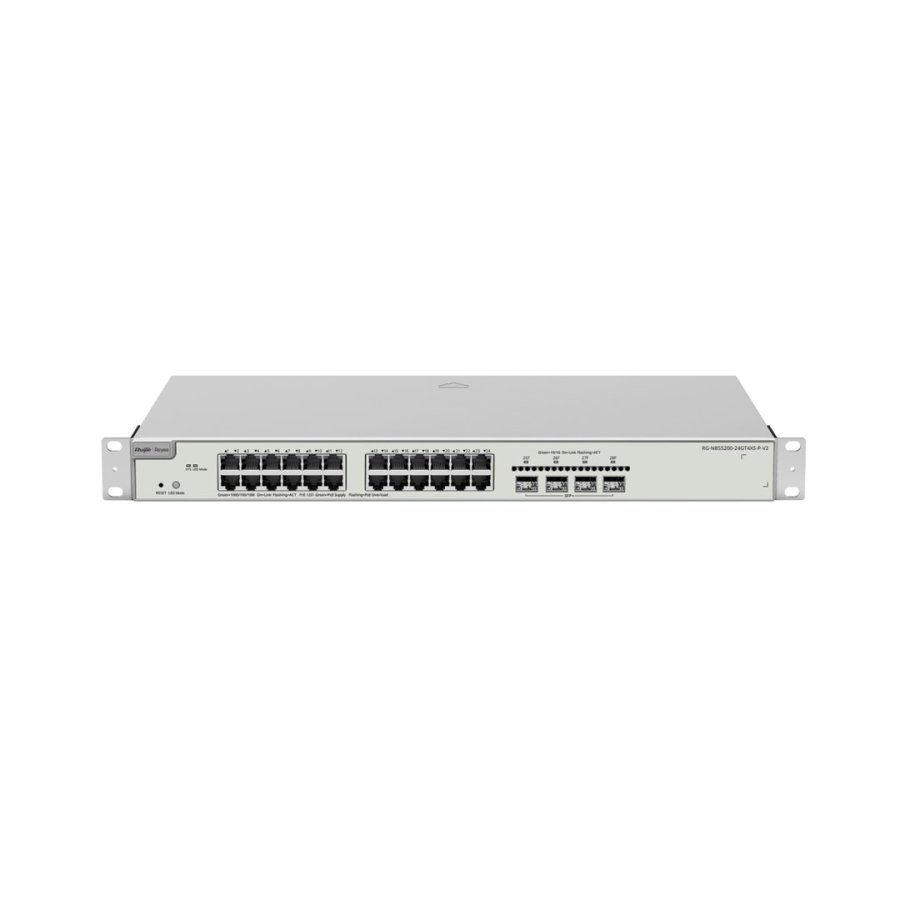 Ruijie Networks RG-NBS5200-24GT4XS-P-V2 netv�rksswitch Administreret L3 Gigabit Ethernet (10/100/1000) Str�m over Ethernet (PoE) 1U Gr� #1