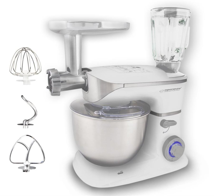 Esperanza EKM025 foodprocessor 1000 W 5 L Rustfrit stl, Hvid #9
