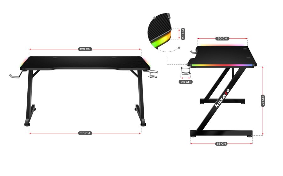 Gaming-bord Huzaro Hero 2.5 RGB LED #7