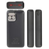 Powerbank RIVACASE 20000 mAh USB-C 20W + LCD sort (1x I/O USB-C PD 18W / PD 20W, 2x USB-A QC 3.0 18W, LCD, sort) #8