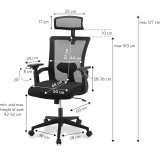 Techly ICA-CT MC016 Computermbel og kontorstol Polstret sde Rygln i net #3
