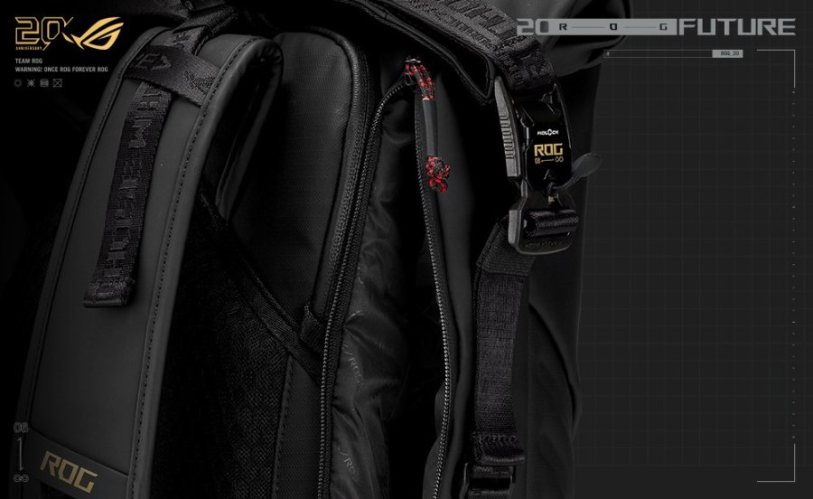 ASUS ROG SLASH Backpack Edition 20 rygs�k Rulletoprygs�k Sort Polyester, PU-l�der #11