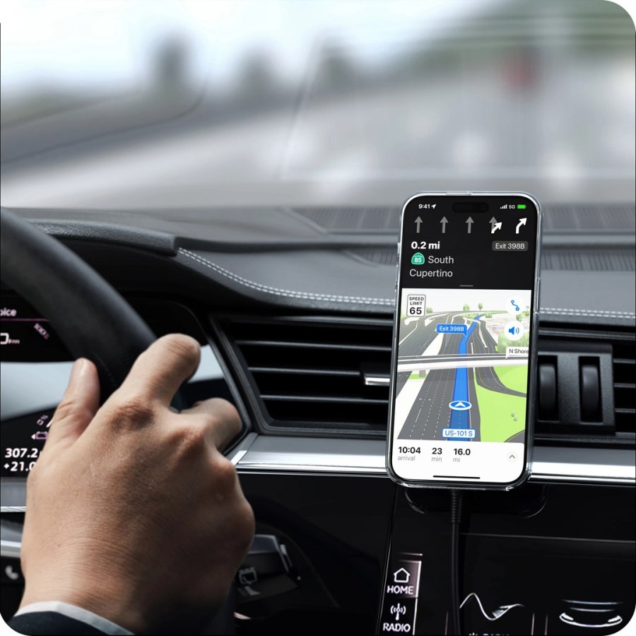 Satechi ST-Q2CCM oplader til mobil enhed Smartphone Sort, Gr� Cigart�nder Tr�dl�s opladning Hurtig opladning Automatisk #5