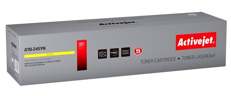 Activejet tonerkassette ATB-245YN (erstatning Brother TN-245Y; Supreme; 2200 sider; gul) #1
