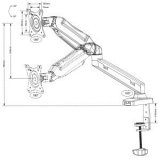 Maclean MC-860 skrmbeslag og -stativer 68,6 cm (27