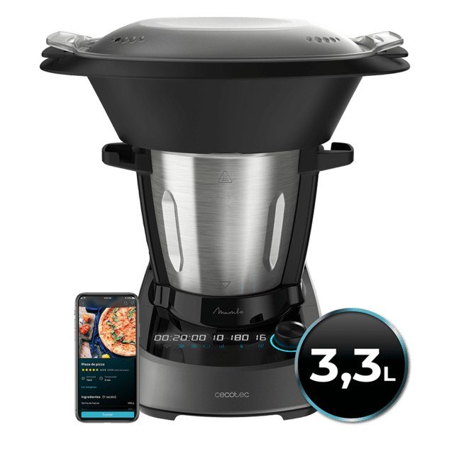 Cecotec 04341 foodprocessor 1600 W 3,3 L Sort, Rustfrit st�l Indbyggede v�gte #3
