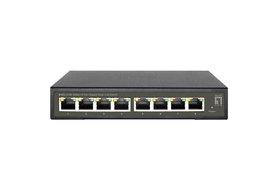 LevelOne GES-2108 netv�rksswitch Administreret L2 Gigabit Ethernet (10/100/1000) Sort #1