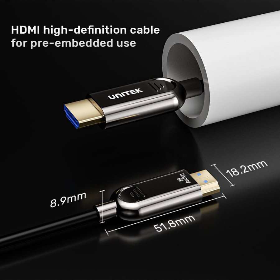 UNITEK C11085GY01-10M HDMI-kabel HDMI Type A (Standard) Sort #7