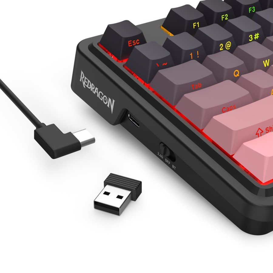 REDRAGON K728SP-RGB-PRO Antonium Pro tastatur USB + RF Wireless + Bluetooth Sort, Lyser�d #7