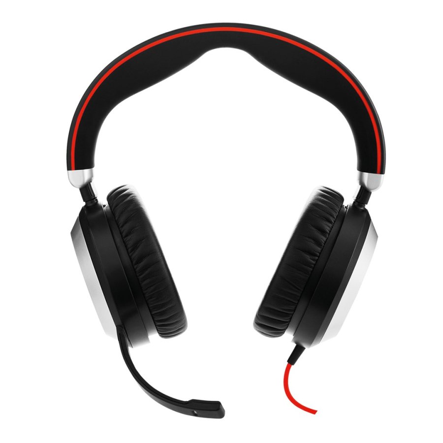 Jabra Evolve 80 Headset Ledningsf�rt Kontor/Callcenter Sort #1