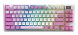MSI FORGE GK600 TKL WIRELESS VIOLET tastatur Spil USB + Bluetooth QWERTY UK engelsk Lyserd, Violet, Hvid #1
