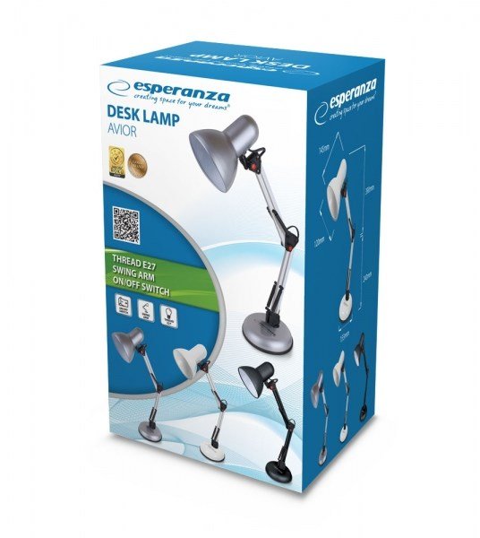 Esperanza AVIOR bordlampe E27 12 W LED Hvid #4