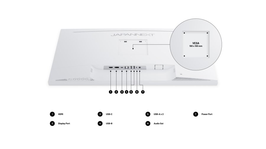 JAPANNEXT JN-IPS270UHD60F-C65W-HSP-W computersk�rm 68,6 cm (27