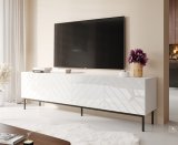 ABETO RTV-skab p sort stlramme 200x42x60 hvid/blank hvid #2