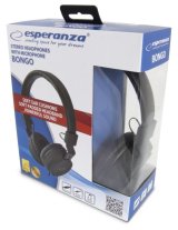 Esperanza BONGO Hovedtelefoner Ledningsfrt Headset Opkald/Musik/Sport/Hverdag Sort #4