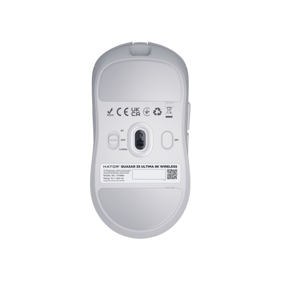 HATOR Quasar 3S Ultima 8K Wireless mus Spil H�jre h�nd RF Wireless + Bluetooth + USB Type-C Optisk 30000 dpi #3