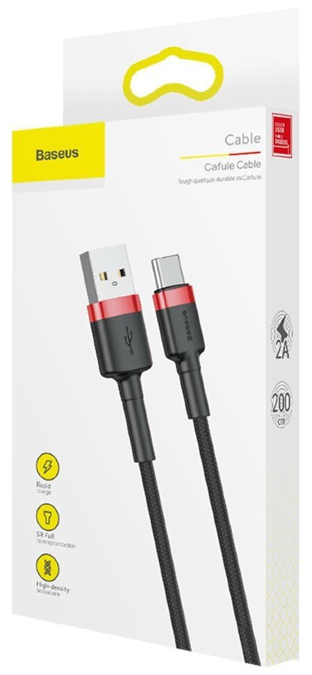 Baseus Cafule USB-kabel 2 m USB A USB C Sort, R�d #6