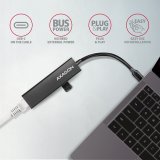 Axagon HMC-GL3A USB-C-Hub 3x USB-A Gbit-LAN schwarz USB 3.2 Gen 1 (3.1 Gen 1) Type-C 5000 Mbit/s Sort #7