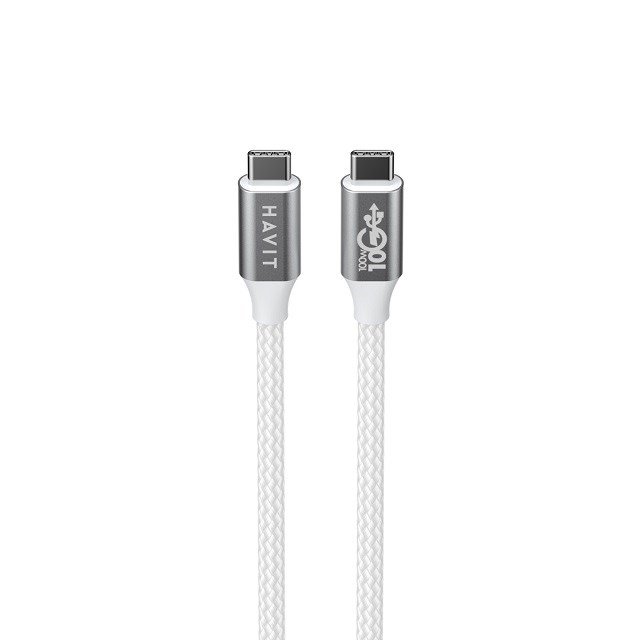 Havit CB6290 - USB Type C til USB Type C-kabel, 1 m (hvid/gr) #2