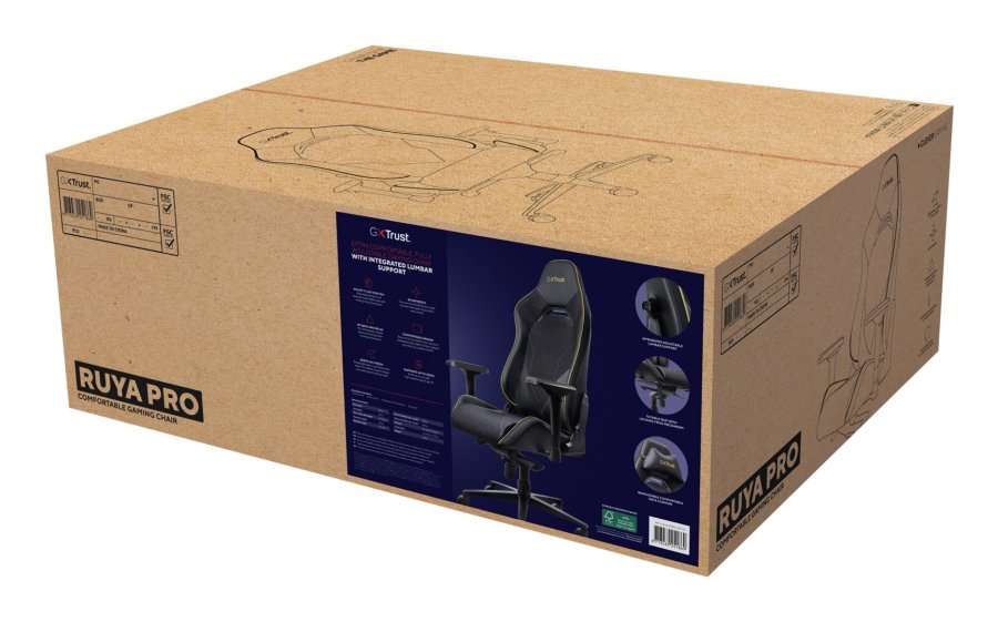 Trust GXT 721 Ruya Pro Universal gamingstol Sort #8