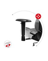 Huzaro Force 6.2 PC gamingstol Spand (vugge) sde Gr, Hvid #12