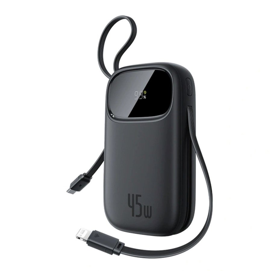 Baseus EnerFill FC31 Powerbank med display med USB-C og Lightning kabler 45 W Sort #2