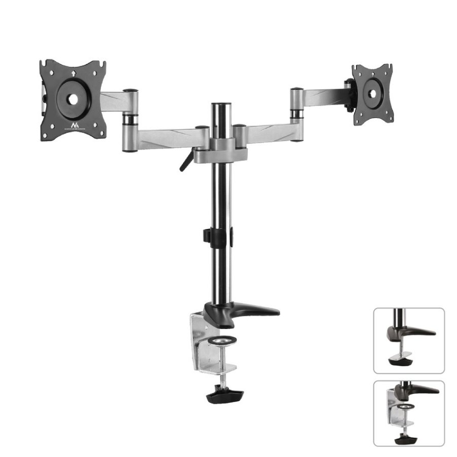 Skrivebordsholder til to LCD-skrme Maclean MC-714 13-27