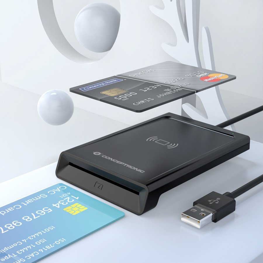 Conceptronic BIAN11B smartcard l�ser Indend�rs USB USB 2.0 Sort #3
