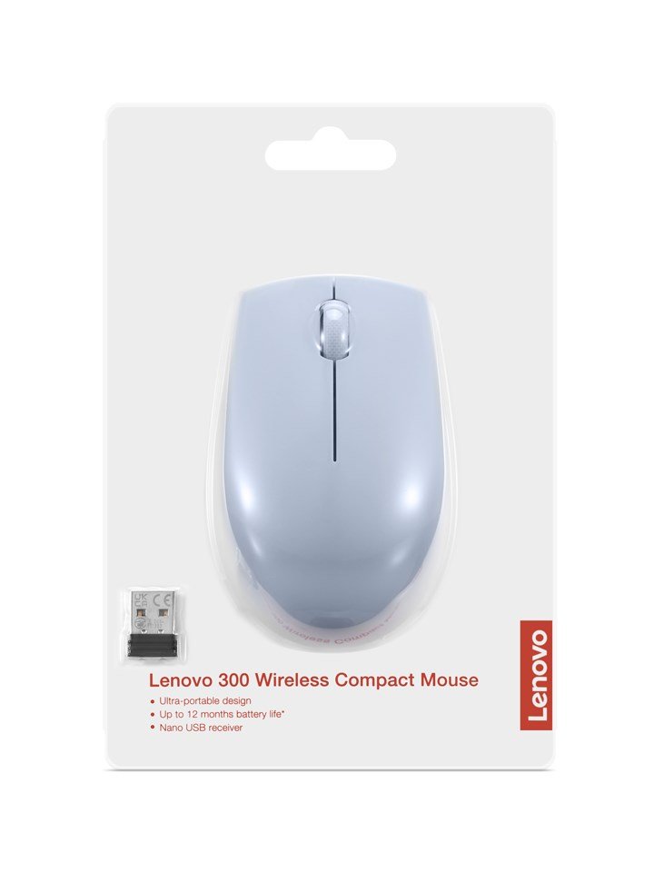 Lenovo 300 Wireless Compact Maus Kabellos Optisch Blau 3 Tasten 1000 dpi mus Ambidextrous RF trdlst Optisk #6