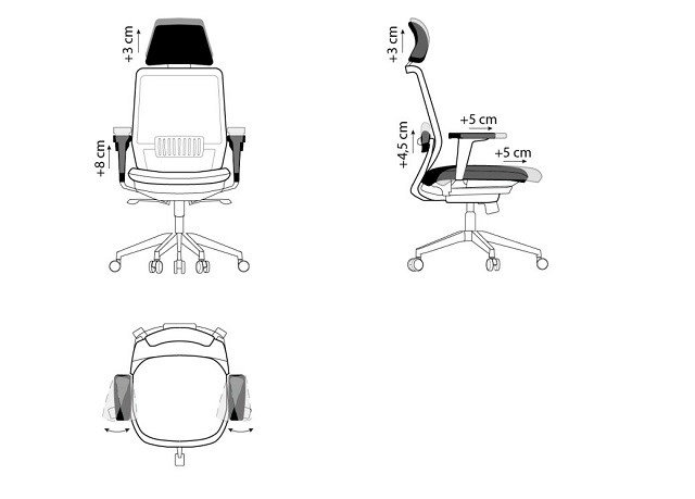SPECTRUM ergonomisk kontorstol sort #2