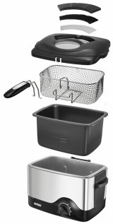 Unold 58615 frituregryde Enkelt Enkeltstende 1200 W Sort, Rustfrit stl #3