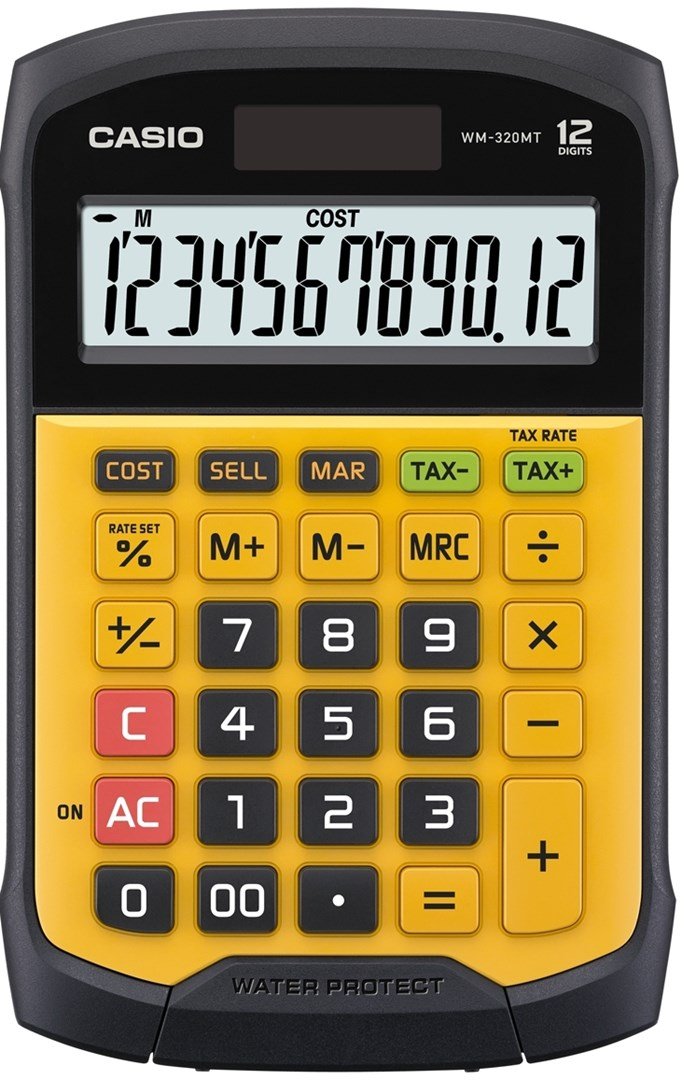 Casio WM-320MT regnemaskine Lomme Skrm Sort, Gul #6