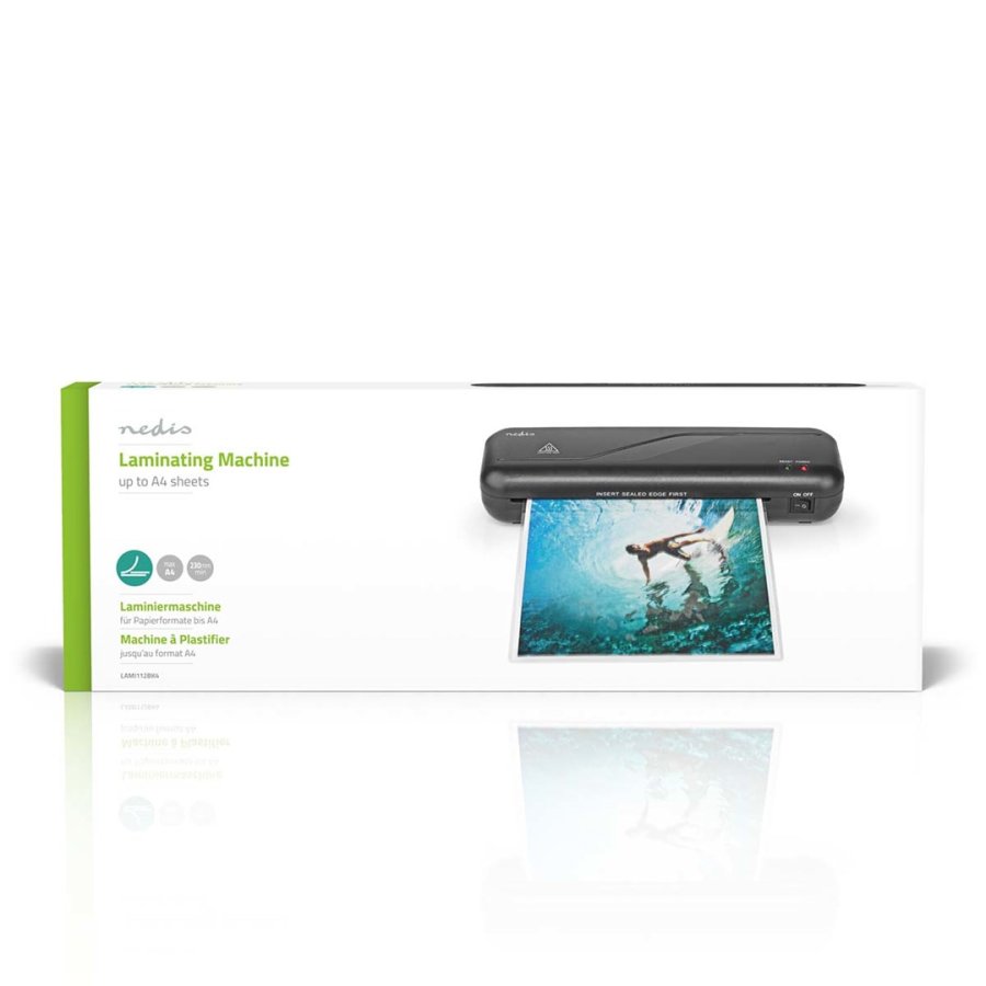 Nedis LAMI112BK4 lamineringsmaskine Varm laminator 230 mm/min Sort #13