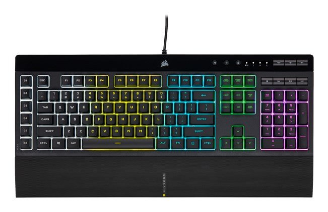 Corsair | Rubber Dome | K55 RGB PRO | Gaming keyboard | Gaming Keyboard | RGB LED light | US | Wired | Black #1