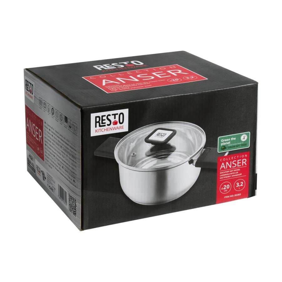 Resto Kitchenware Anser 3,2 L Rund Sort, Rustfrit stl #5