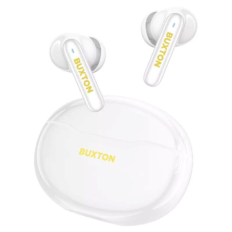 Buxton BTW 7200 White Tuya - Tr�dl�se in-ear-h�retelefoner med opladningsetui, hvide #2