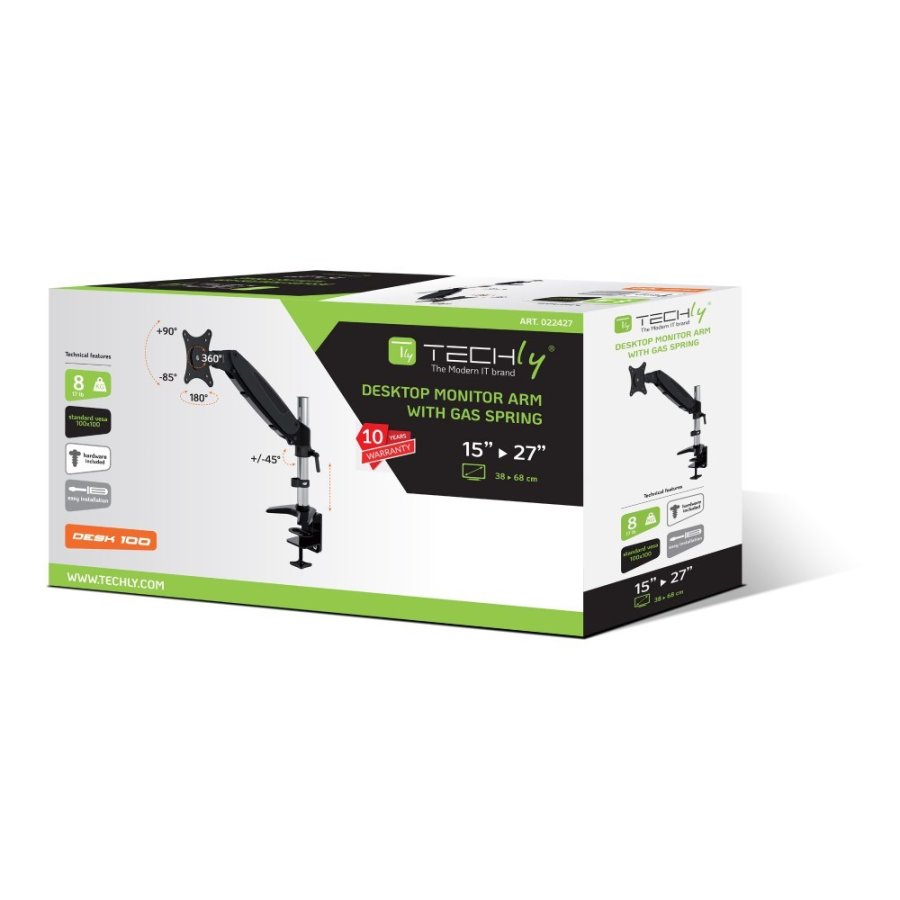 Techly ICA-LCD 111-BK skrmbeslag og -stativer 68,6 cm (27