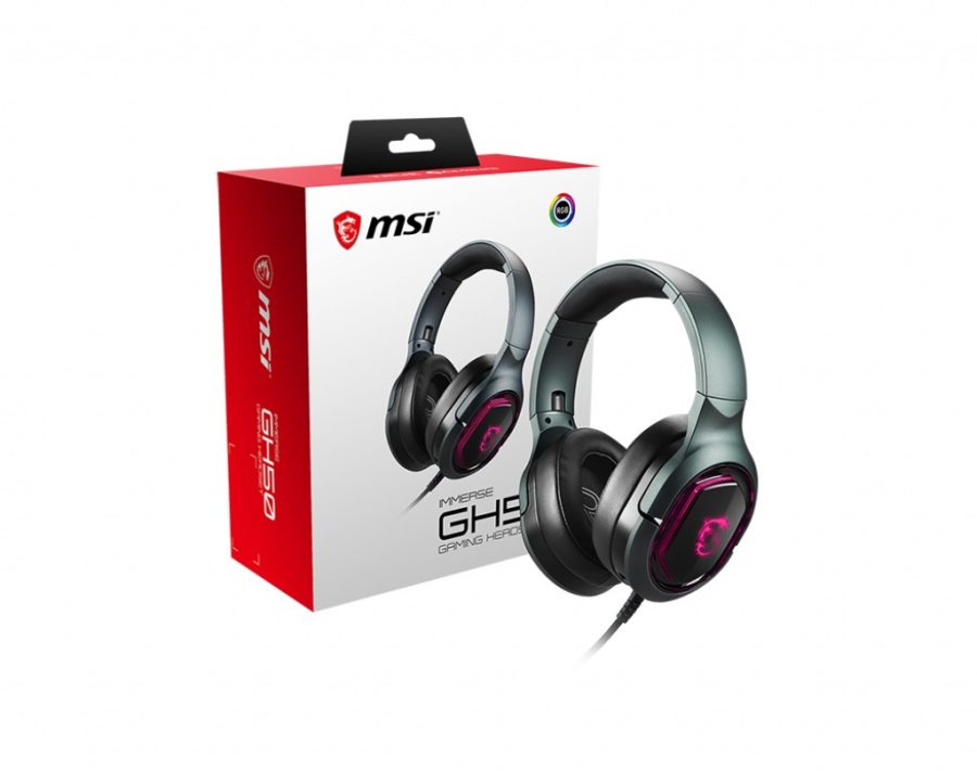 MSI Immerse GH50 Headset Ledningsfrt Spil Sort #1