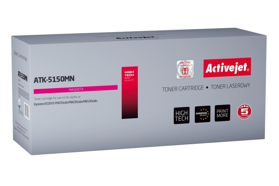 Activejet Tonerpatron ATK-5150MN (Kyocera erstatning TK-5150M; Supreme; 10.000 sider; rd) #1